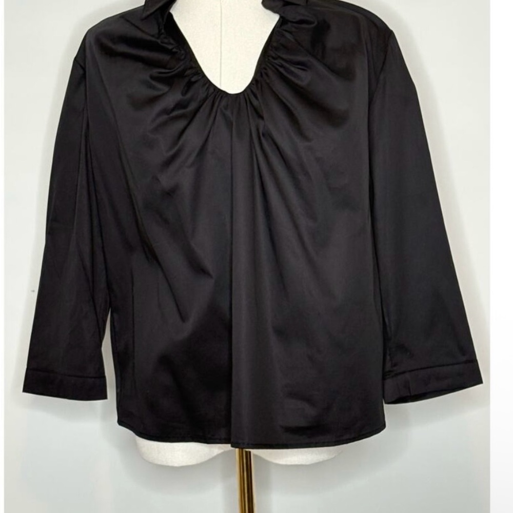 New with Tags Harshman Nerello Elegant Black Women's Blouse Size Medium